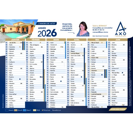 Calendrier 2026 - A4